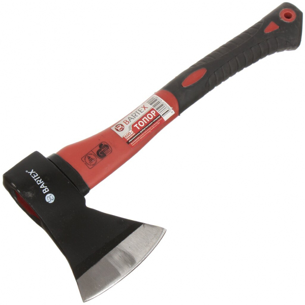 Топор 0.6 кг, Bartex, рукоятка стеклопластик, обрезиненная, D00348N